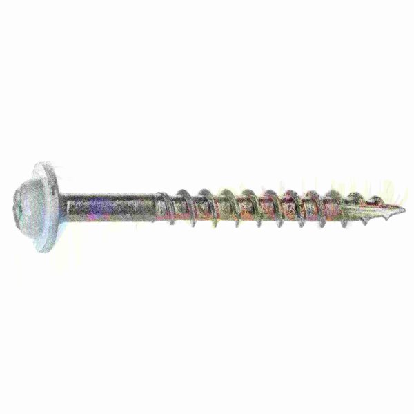 Saberdrive Wood Screw, #9, 1-3/4 in, White Steel Round Head Torx Drive, 123 PK 54084